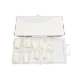 100pcs White Plastic Full Cover False Nail Beauty Art Tips Decor Nails Extension